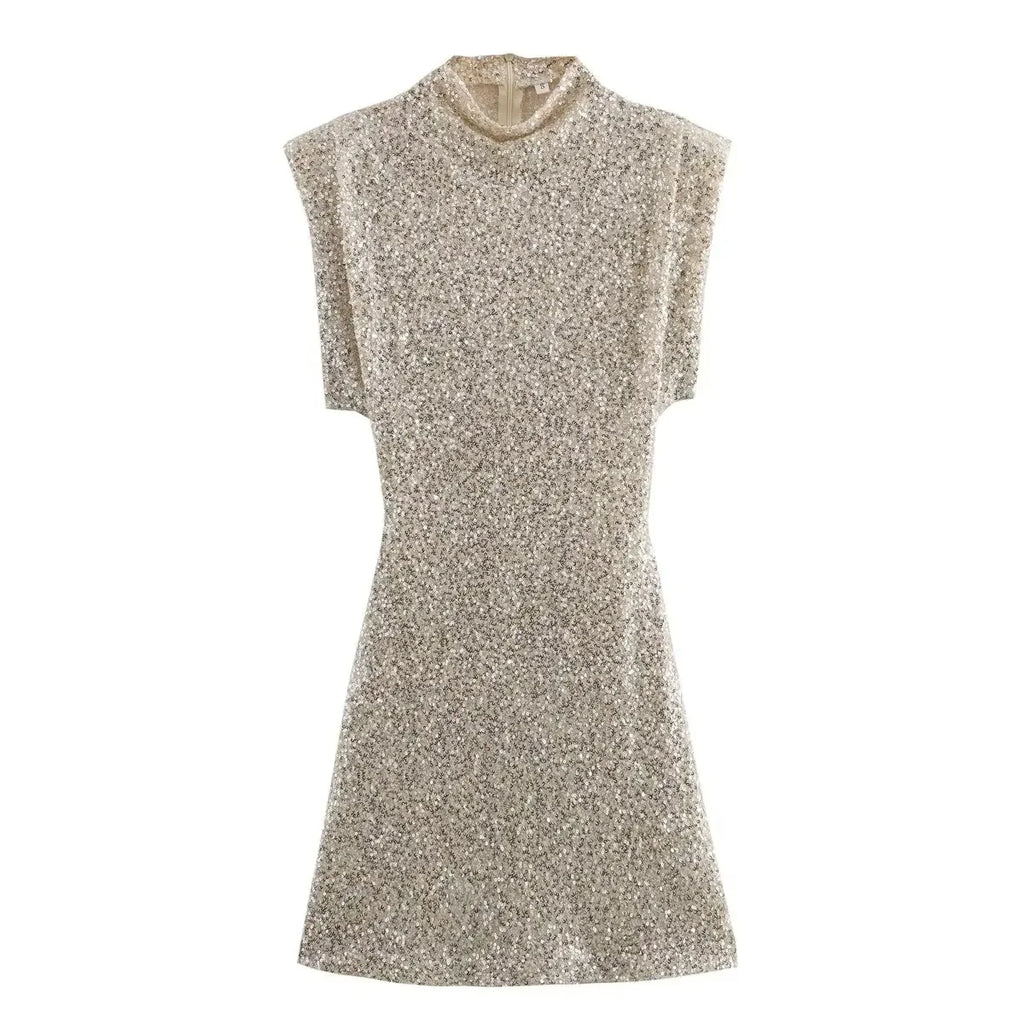 Sequin Party Dress Women Short Tight Mini Dress Summer