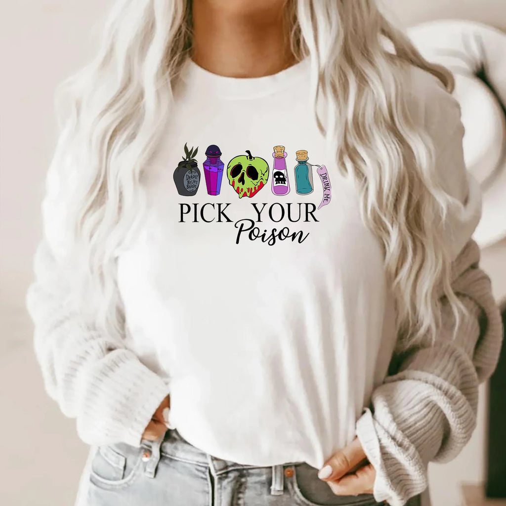 Pick Your Poison Villain T-Shirt for Halloween Family Gift