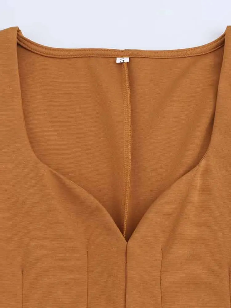 Stylish Women's Long Jumpsuit Comfortable Versatile Casual One-Piece Outfit with Simple Elegant Design