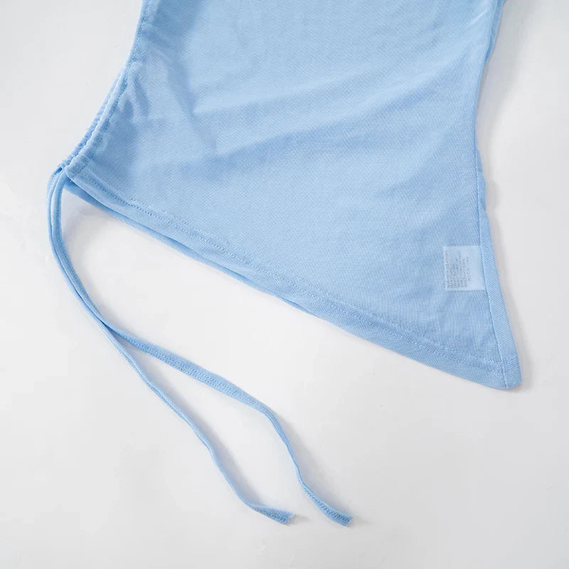 Solid Color Long Sleeve One Shoulder Mesh Top for Women - Stylish See Through Pleated Casual Autumn T-Shirt