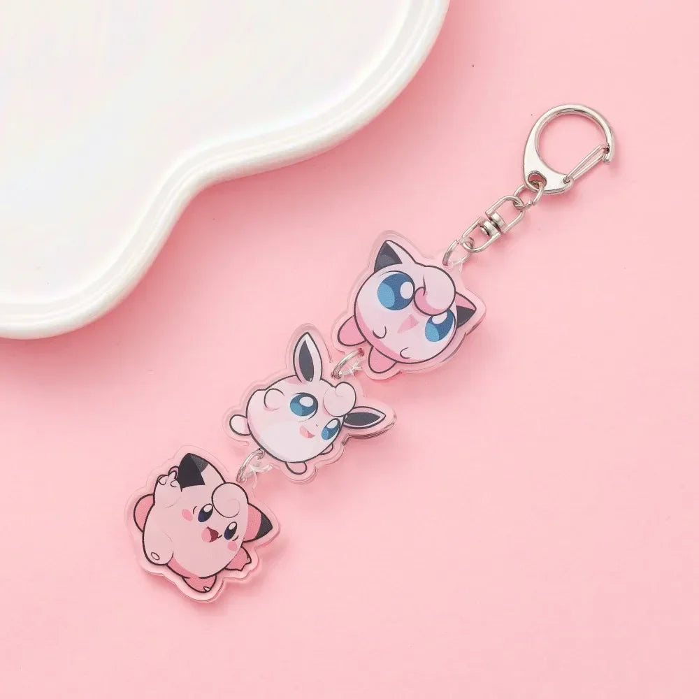 Cute Anime Acrylic Keychain Accessory Cartoon Car Bag Pendant Gift for Friends Fans