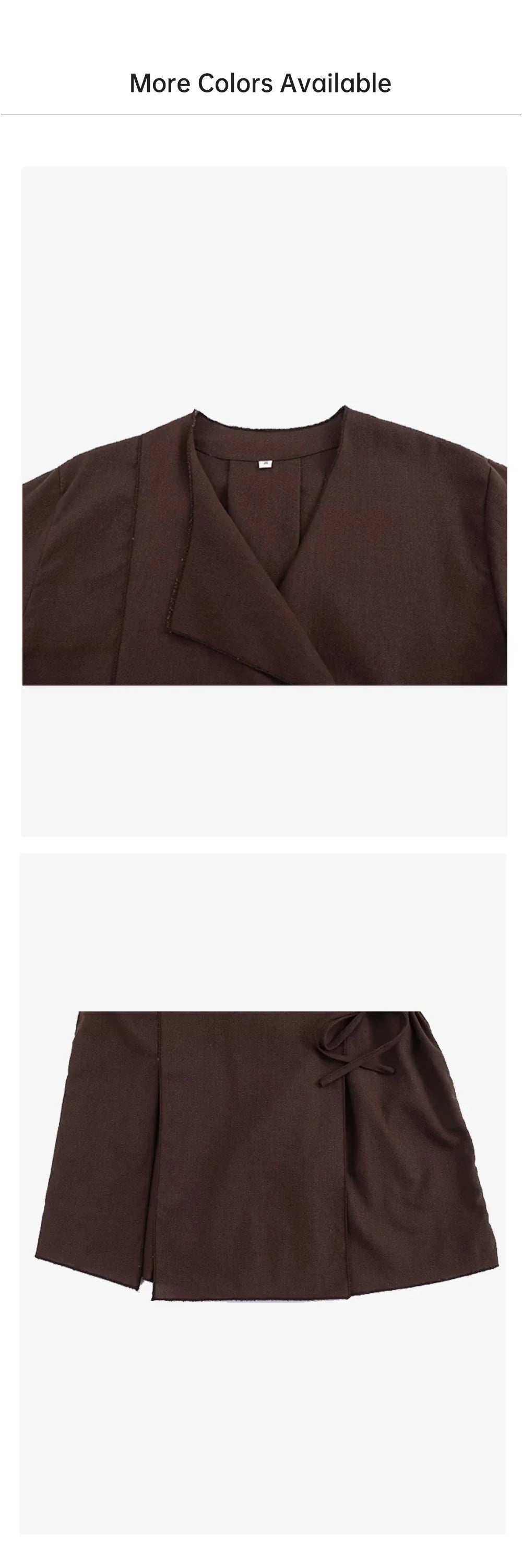 Casual Women's Solid Color Kimono Cross Coat with High Waist Flowing Wide Leg Pants Set Summer Fashion Two-Piece Outfit