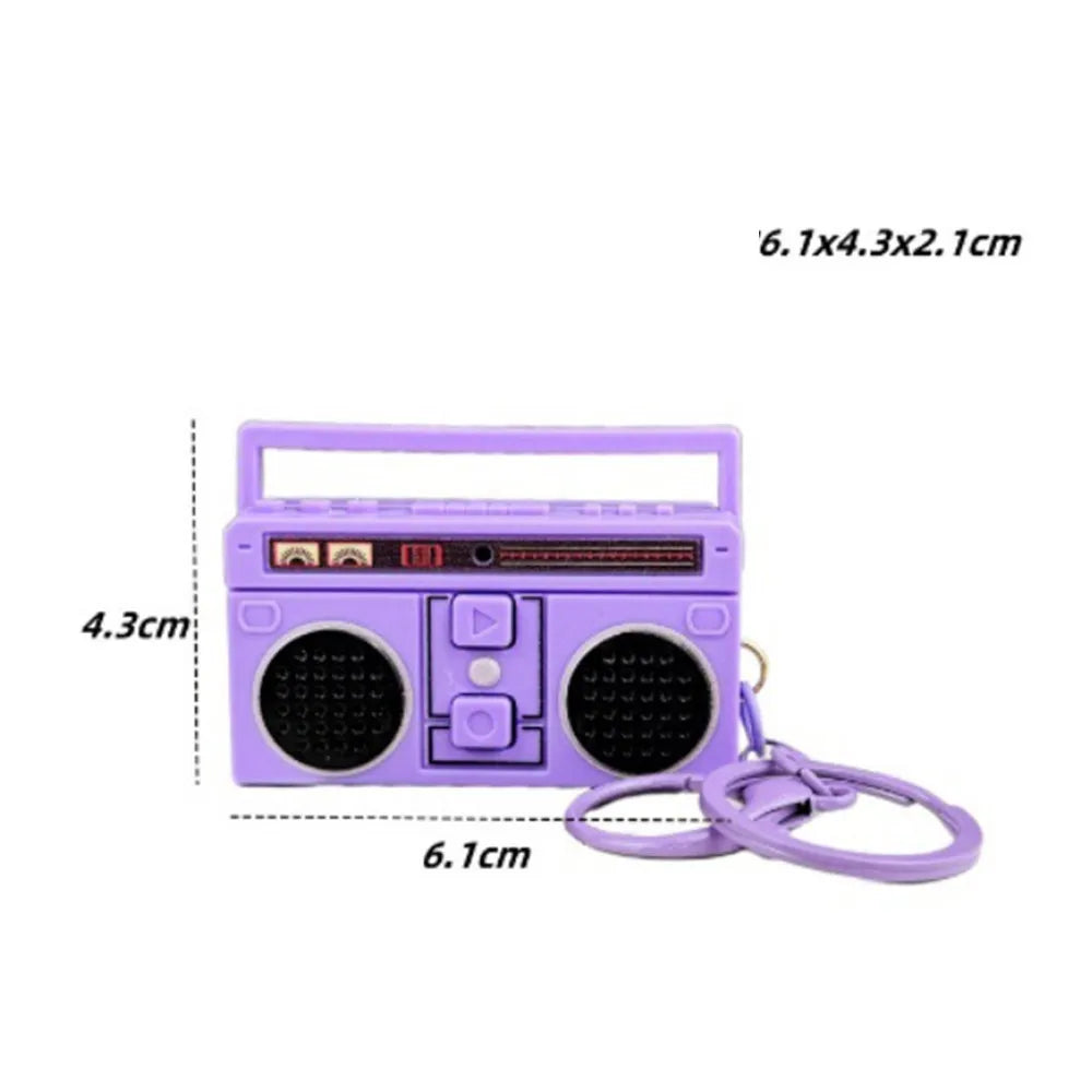 Creative Mini Radio Recorder Keychain Music Toy Gift for Kids