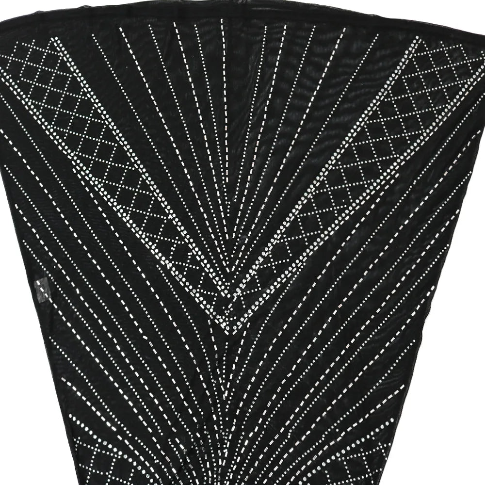 Sexy Mesh Diamond Embellished Maxi Dress for Evening Party