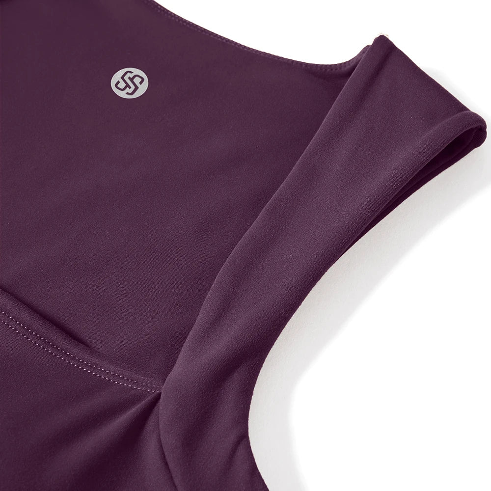 Women's Sleeveless Square Neck Bodysuit with Flared Pants Casual Fitness Jumpsuit Full Season Streetwear Playsuit