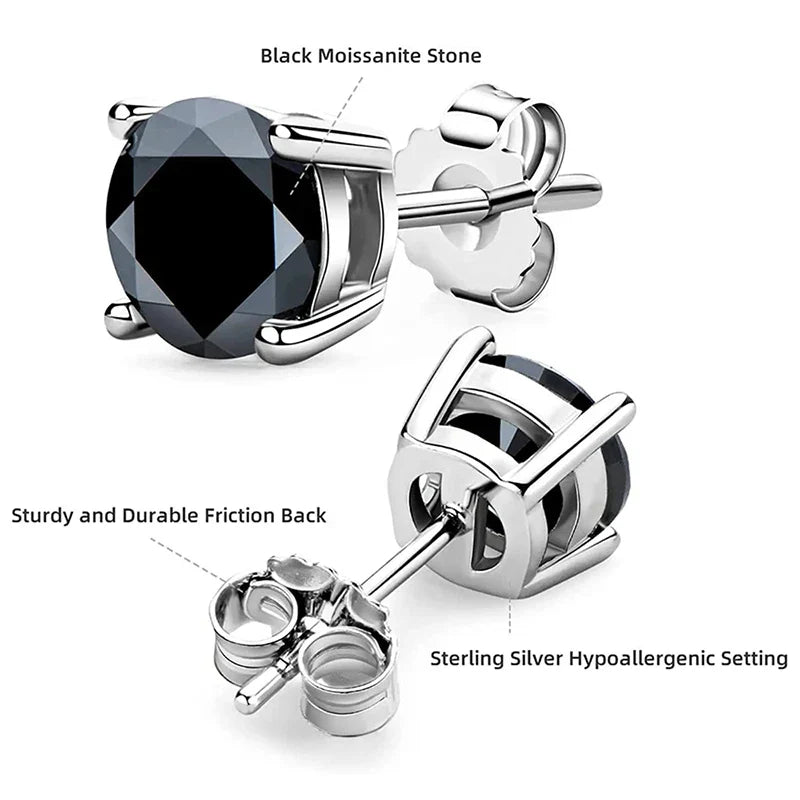 Moissanite Diamond Stud Earrings in S925 Sterling Silver for Women Perfect for Wedding Engagement and Anniversary Gifts