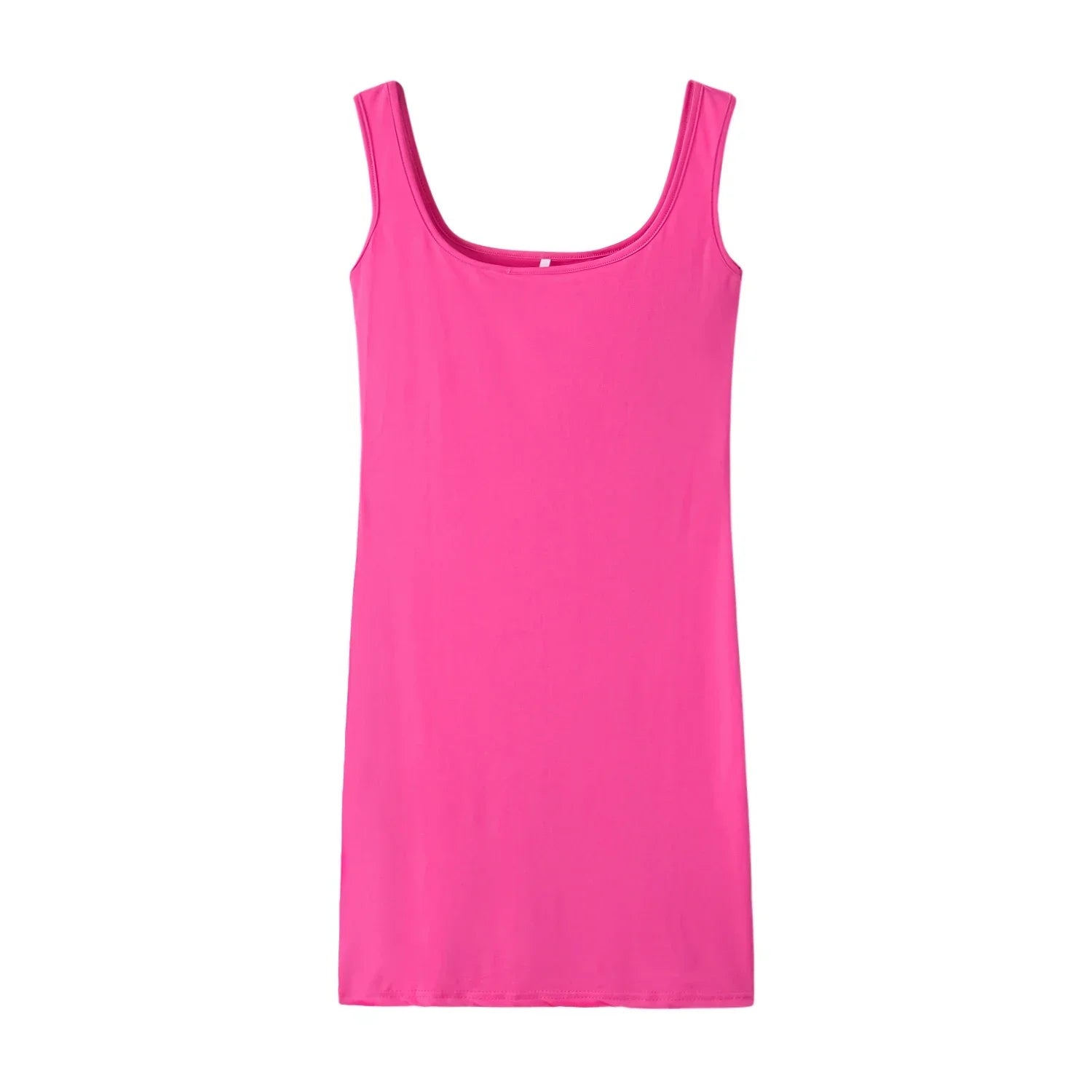 Women Solid Color Strap Casual Summer Sleeveless Dress