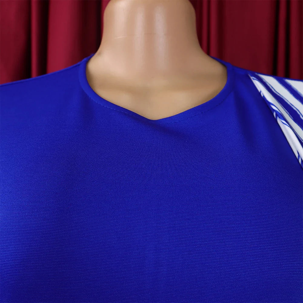 Office Dress For Women Professional O Neck Striped Sheath