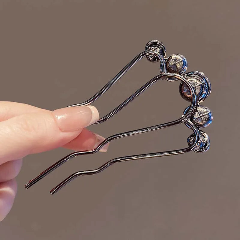 Korean U Shaped Pearl Hairpins for Women Elegant Vintage Hair Clips and Styling Tools