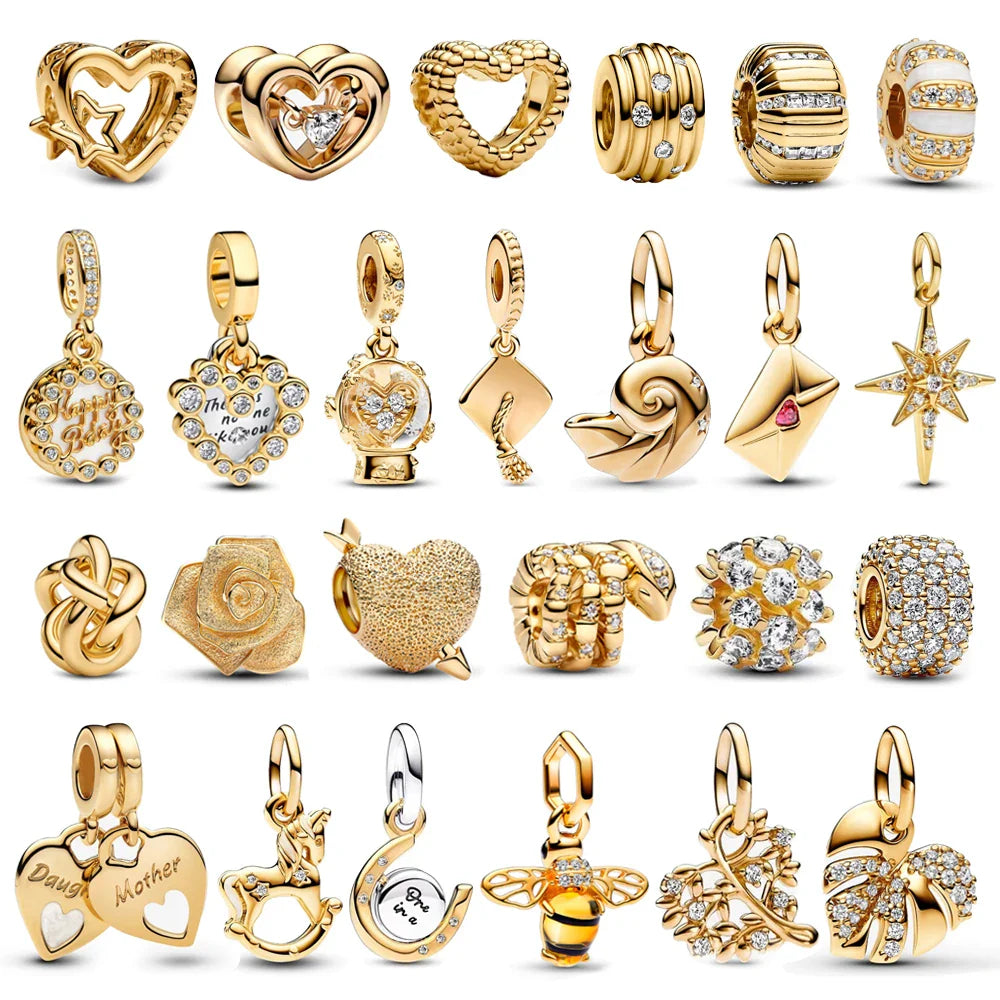 925 Sterling Silver Love Heart Envelope Rose Pendant with Crystal Ball for DIY Bracelet and Necklace Jewelry Gifts