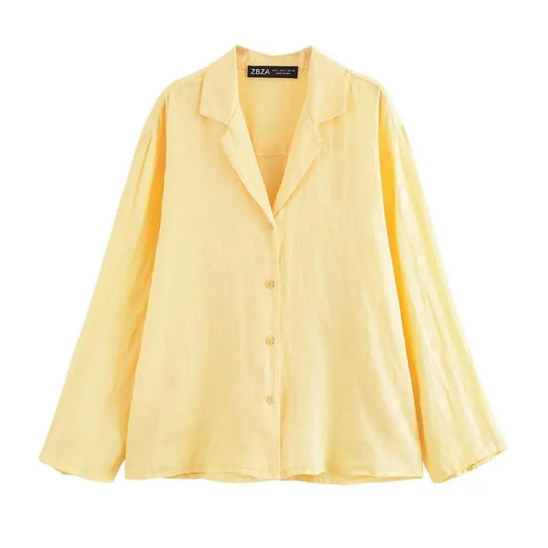 Chic Summer Women's Two-Piece Set Casual Straight Shirt and Shorts Matching Outfit for Street and Leisure Wear