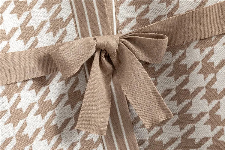 Winter Casual Knitted Cardigan and Wide Leg Pant Set for Women - Long Sleeve Sweater Tracksuit