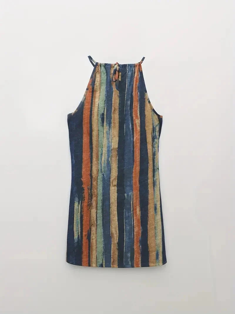 Ethnic Print Casual Dress For Women Summer Fashion