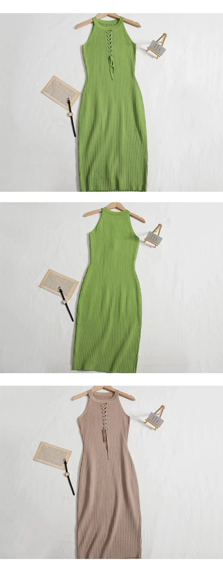 Bandage Dress Women Knitted Bodycon Mini Dress Summer Party