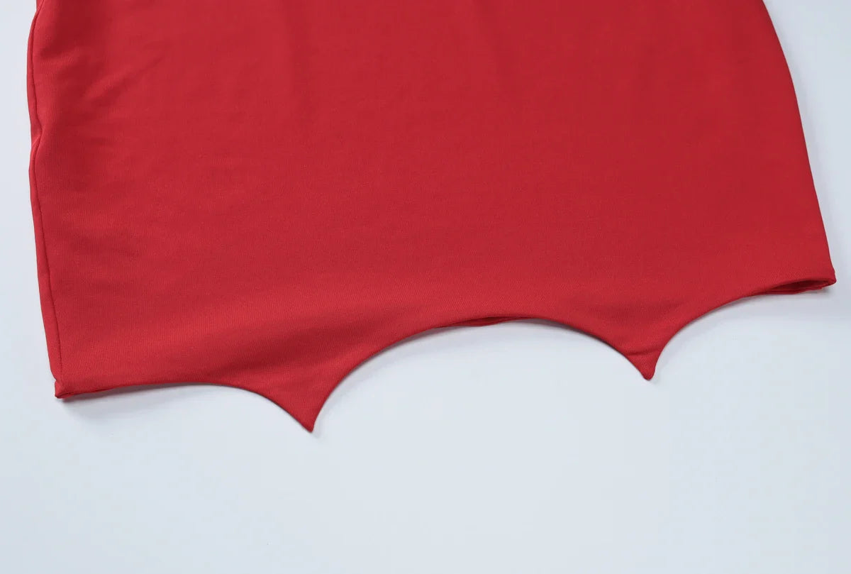 Solid Slash Neck Sleeveless Bodycon Mini Dress For Summer