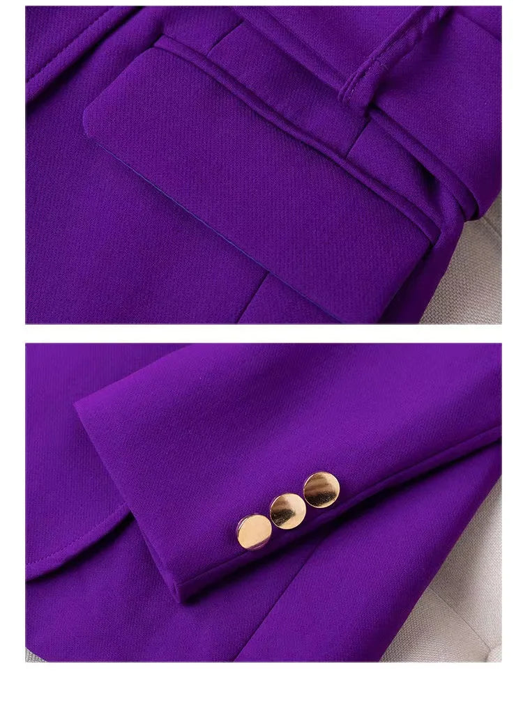 Two Piece Women's Professional Work Suit for Autumn