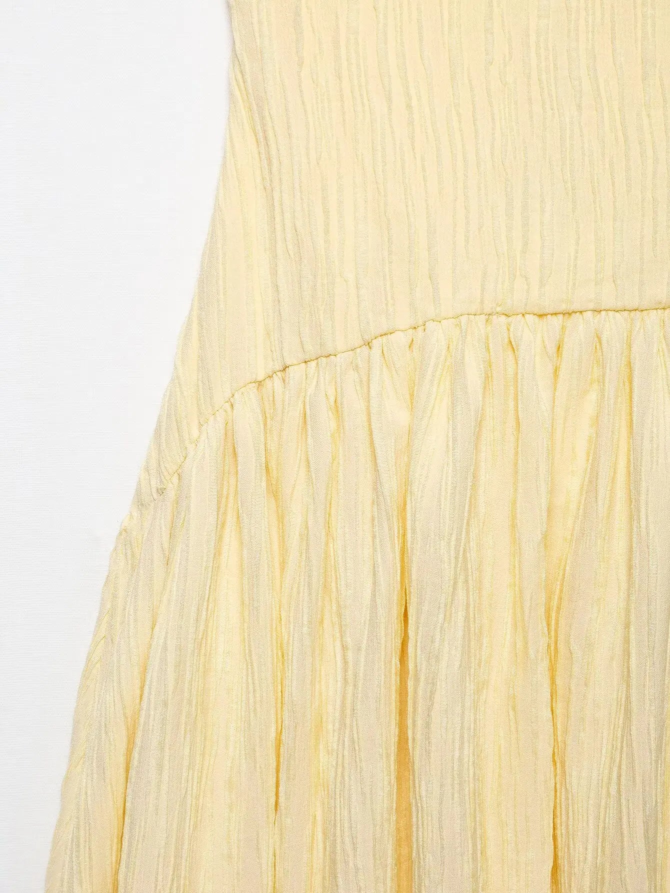 Textured Midi Dress For Women Square Neck Elegant Charm