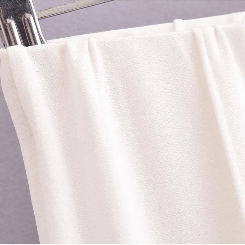 Pleated Long Sleeve Two Piece Pant Set for Women Comfortable Spring Sweatsuit