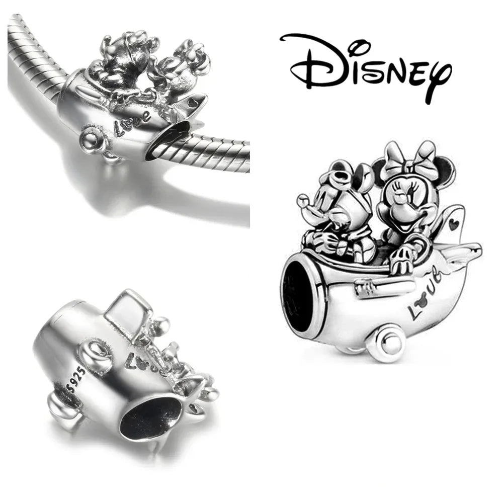 Disney Stitch and Minnie Mouse Charms Dangle Fit 925 Silver Bracelet for Jewelry Making
