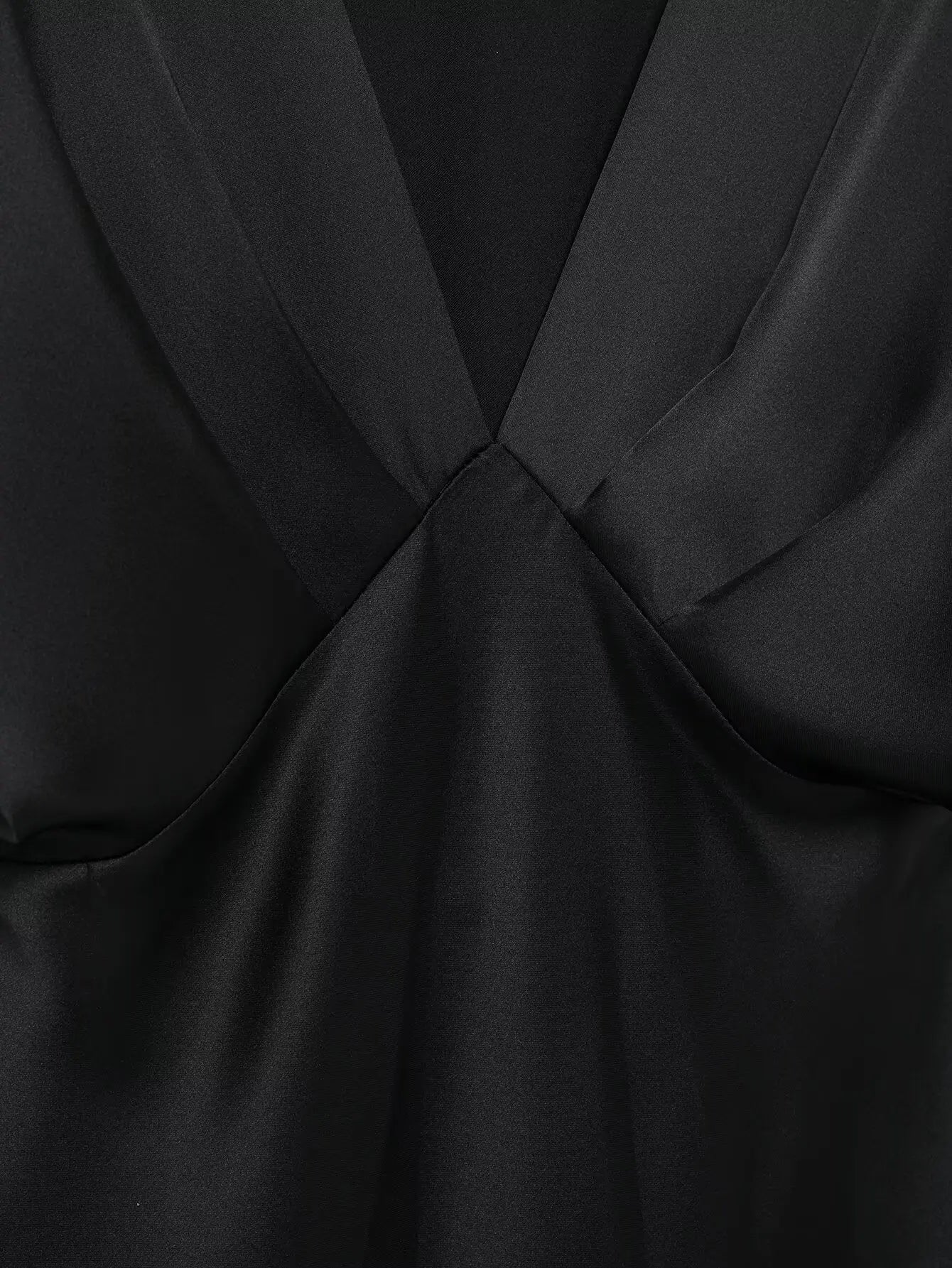 Satin V Neck Long Dress For Women Elegant Party Gown