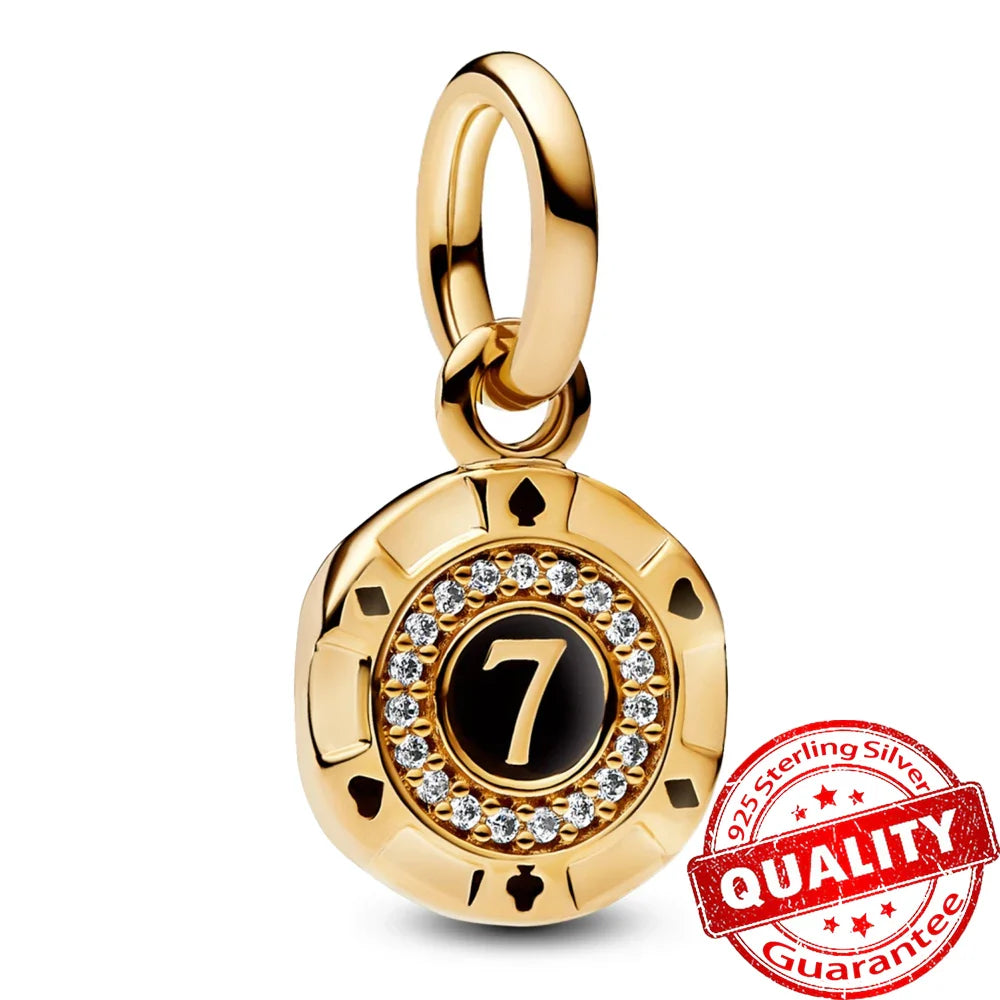 925 Sterling Silver Coral Seahorse and Lotus Fish Pendant for DIY Bracelet and Necklace Crafting