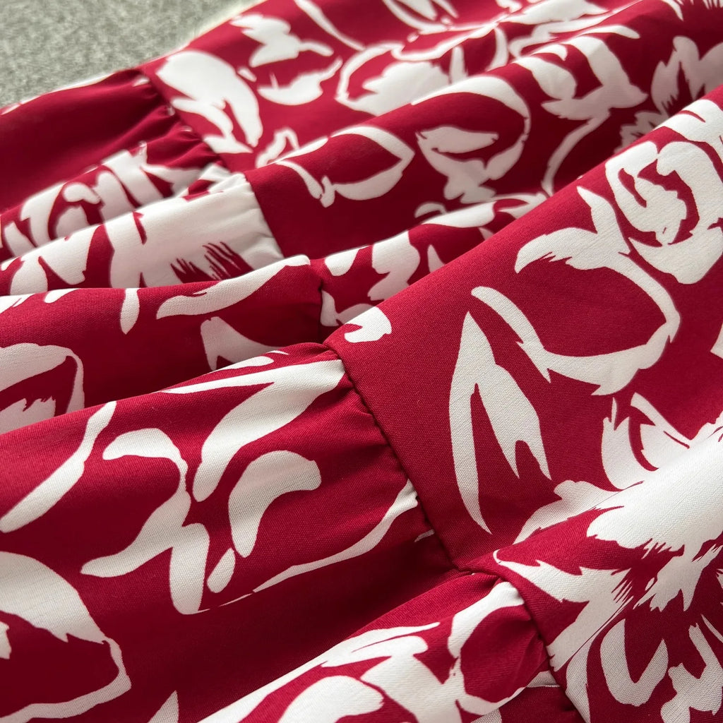 Romantic Floral Off Shoulder Maxi Dress For Women Boho Chic