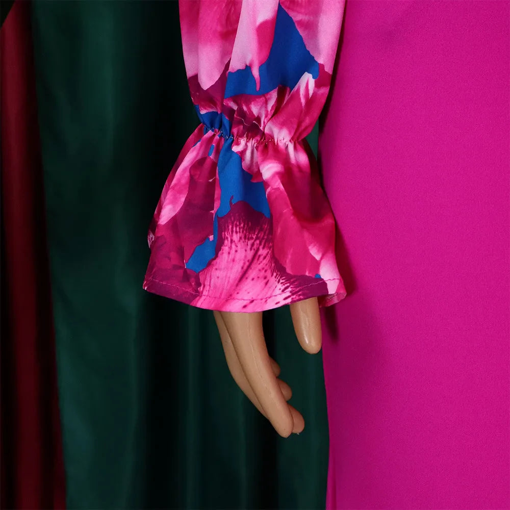 Elegant Full Sleeve Bow Collar Printed Blouse for Women Stylish Business Workwear Shirt Tops