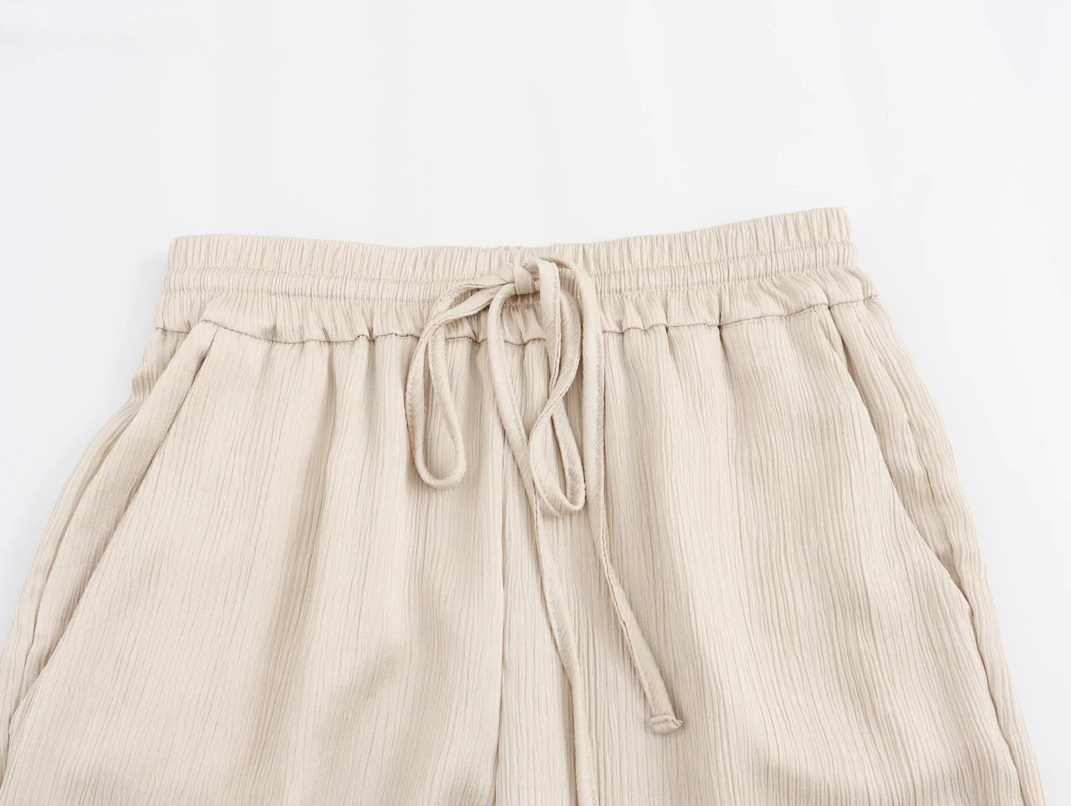 Autumn Women's Fashionable Wrinkled Suit Jacket and Casual Pants Set