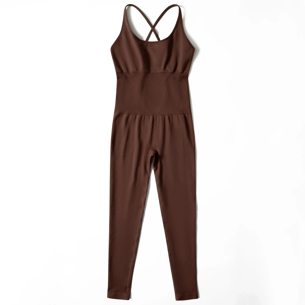 Solid Sexy Sleeveless Jumpsuit for Women Summer Backless Bodycon Romper Casual Playsuit Trendy Sportswear Streetwear