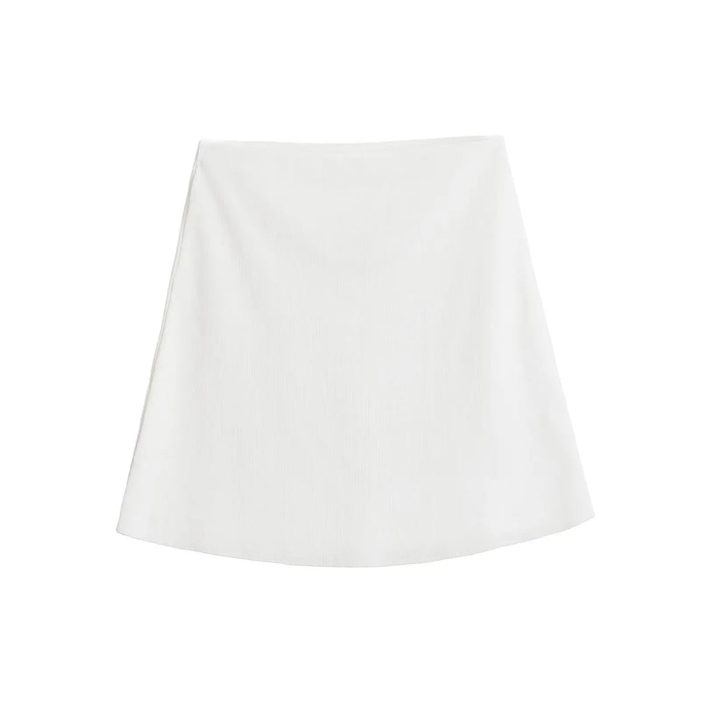 Women's Casual V-Neck Long Sleeve Knitted Cardigan and Short Skirt Set Slim Fit Stylish Two-Piece Outfit