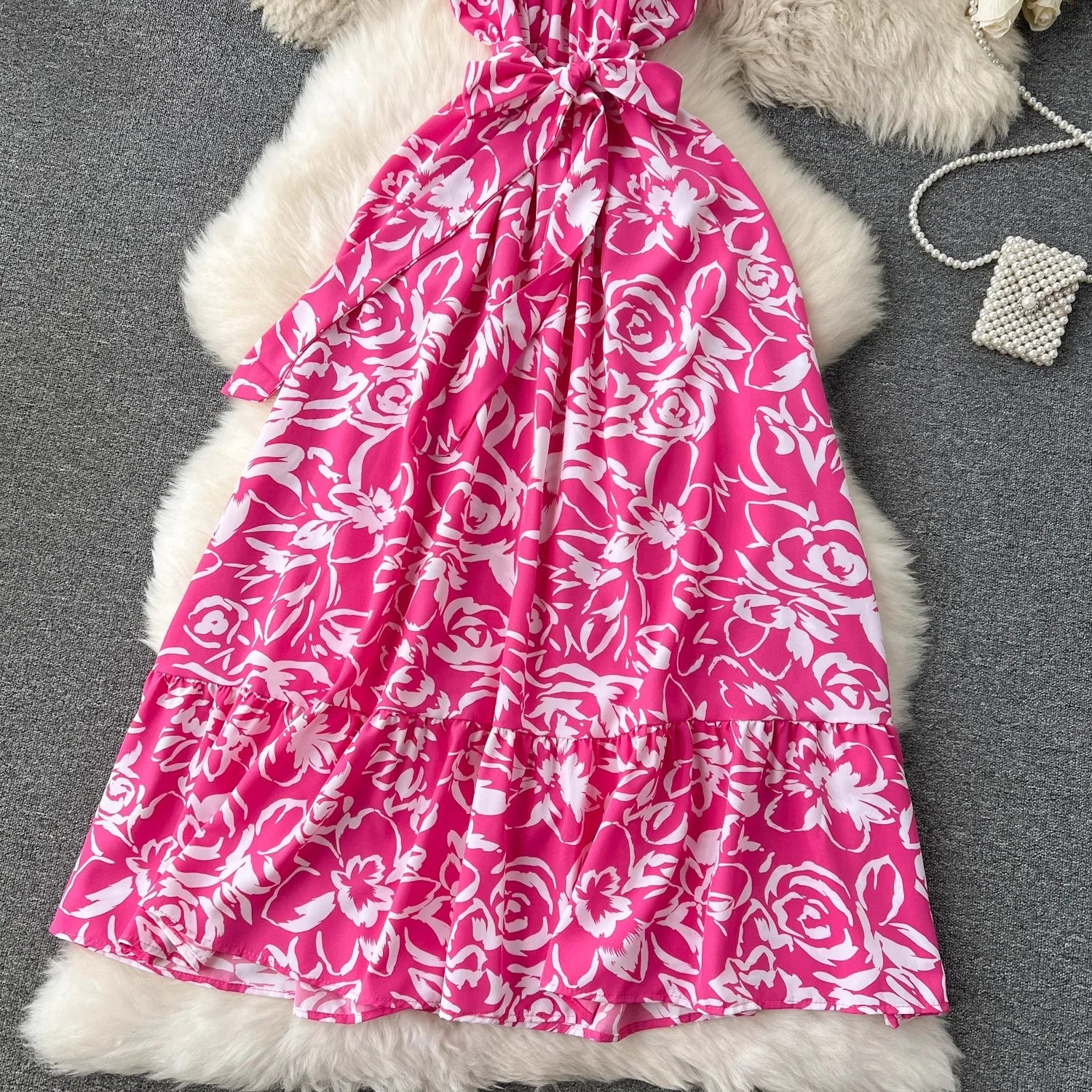 Romantic Floral Off Shoulder Maxi Dress For Women Boho Chic