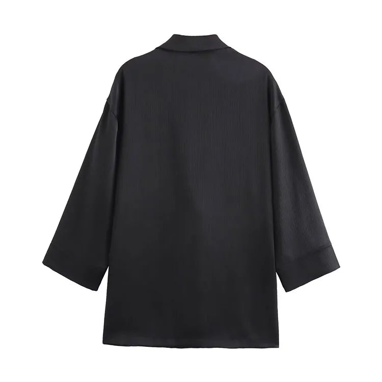 Satin Pajama Set For Women Two Piece Blazer And Trousers