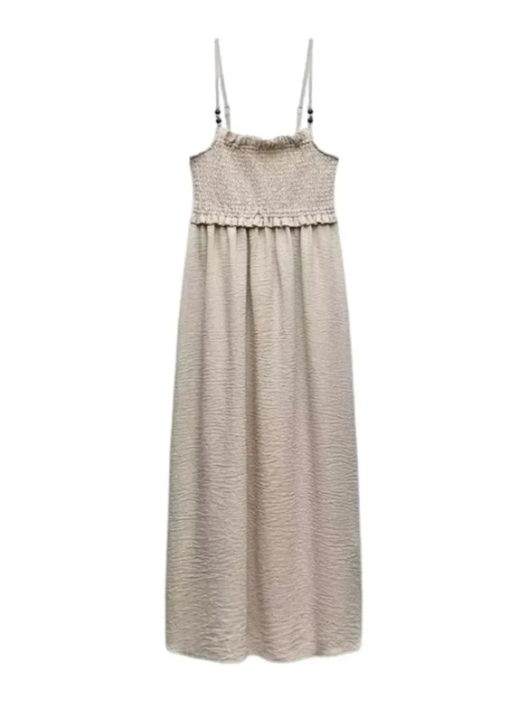 Sexy Backless Halter Dress With Honeycomb Check Pattern