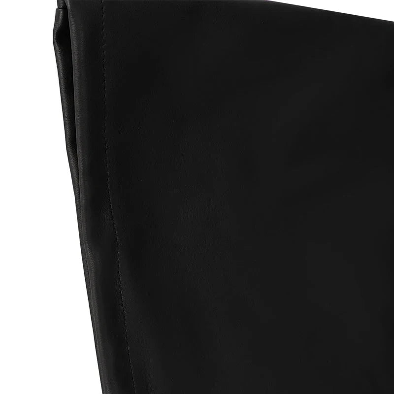 Black PU Leather Mini Bodycon Dress For Party Nights