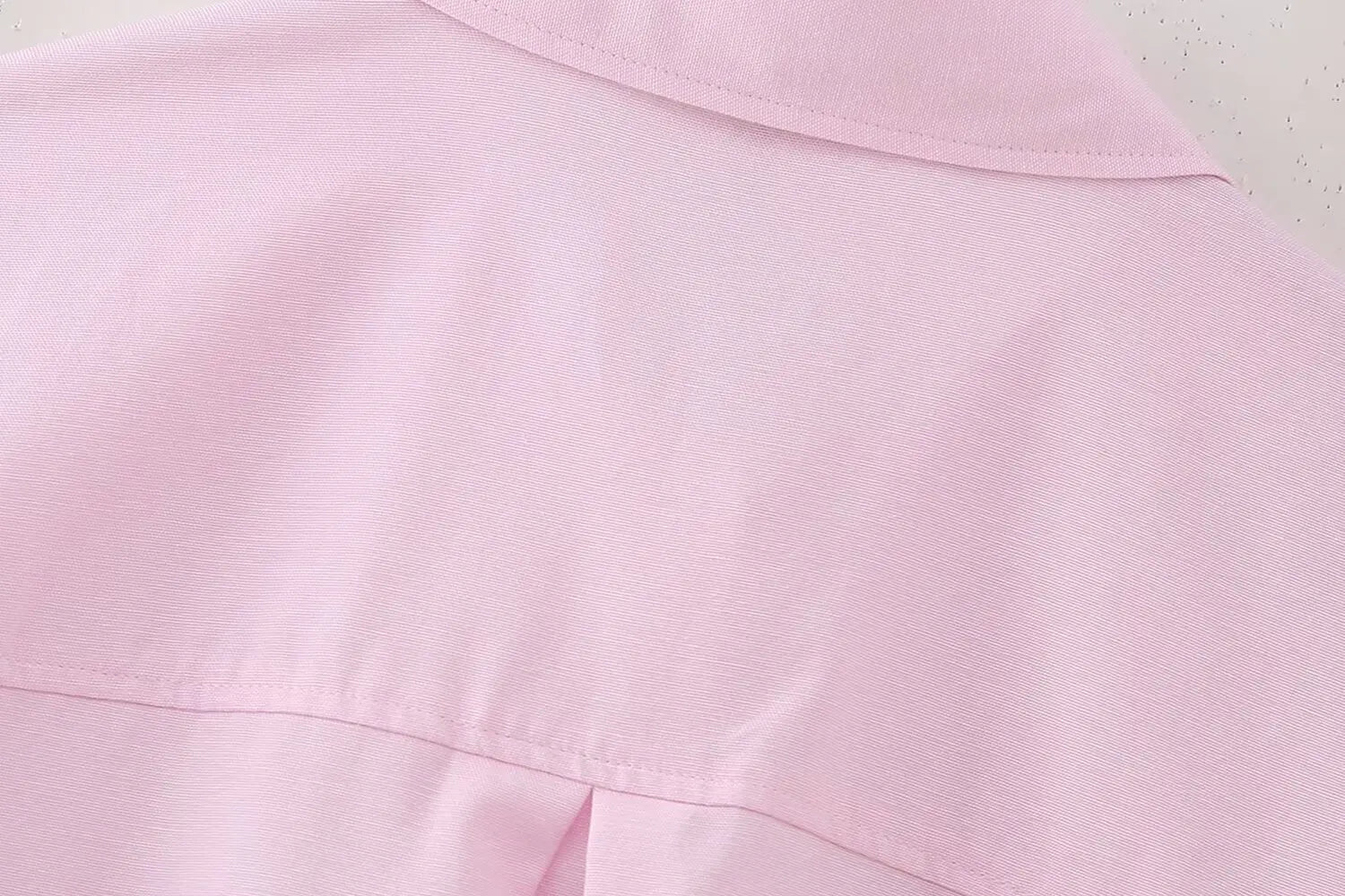 Elegant Patchwork Blouse for Women Long Sleeve Single Breasted Lapel Shirt Chic Short Top