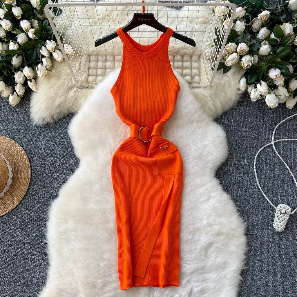 Bodycon Dress Knit Summer Fashion For Women Slim Fit