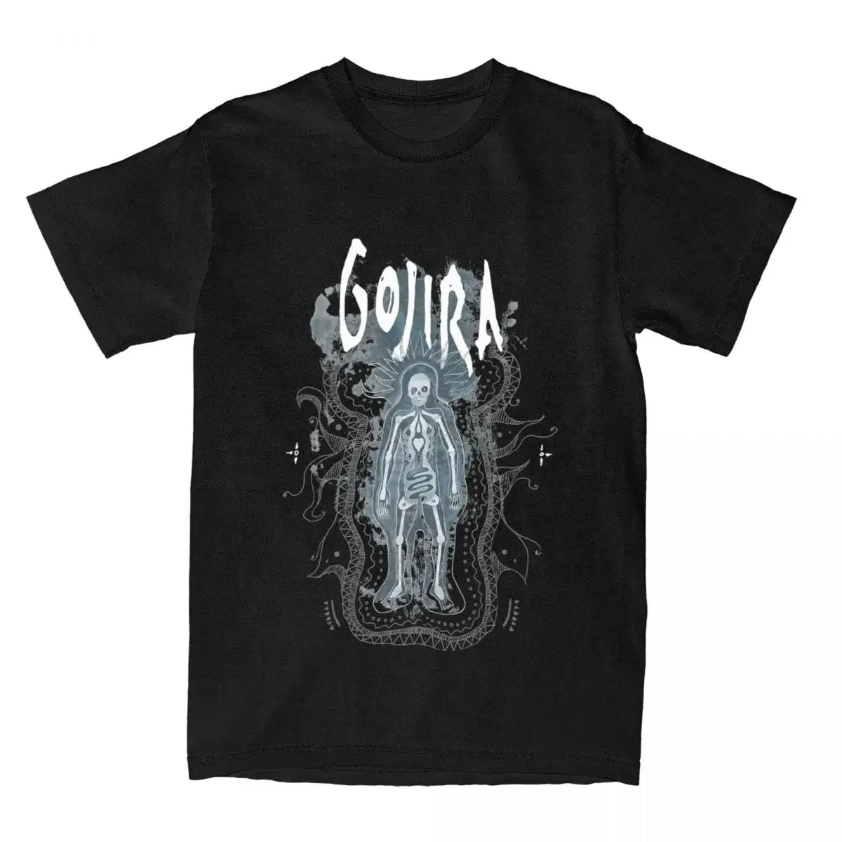 Women's Gojiras Rock Band Vintage Short Sleeve T Shirt with Round Collar
