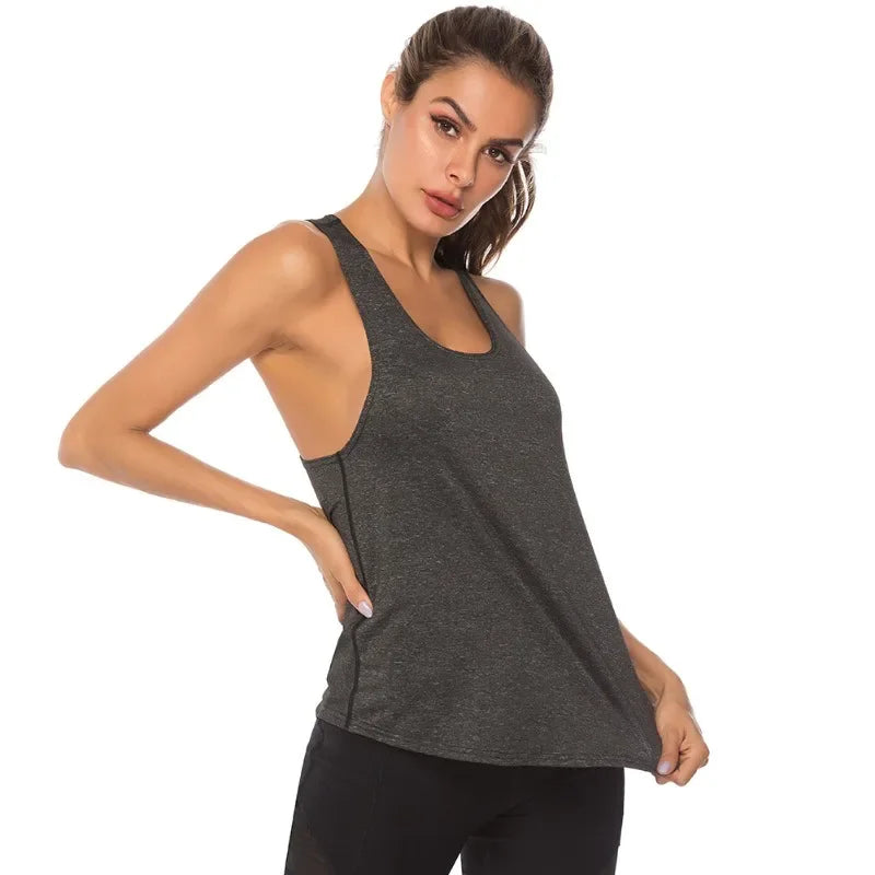 Women's Sleeveless Basic Tanks for Workout and Running - Quick Drying Breathable Sports Vest
