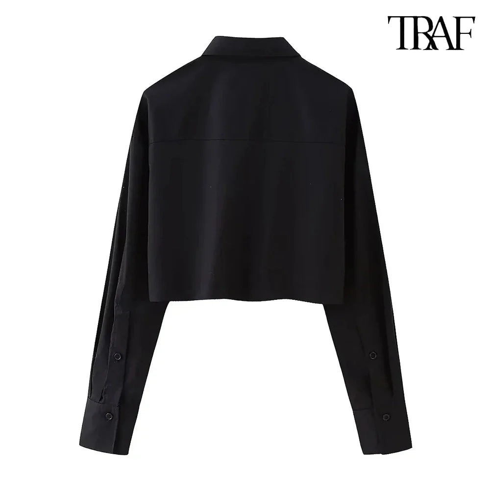 Women's Casual Streetwear Single Breasted Flip Lapel Shirt Solid Color Comfortable Commuter Top