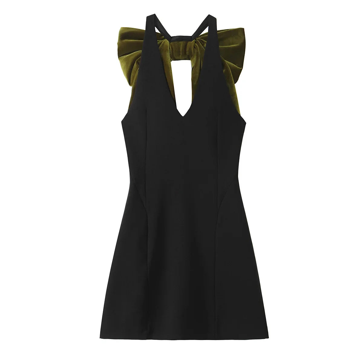 Elegant Western Style Bow Tie Dress for Women Slim Fit
