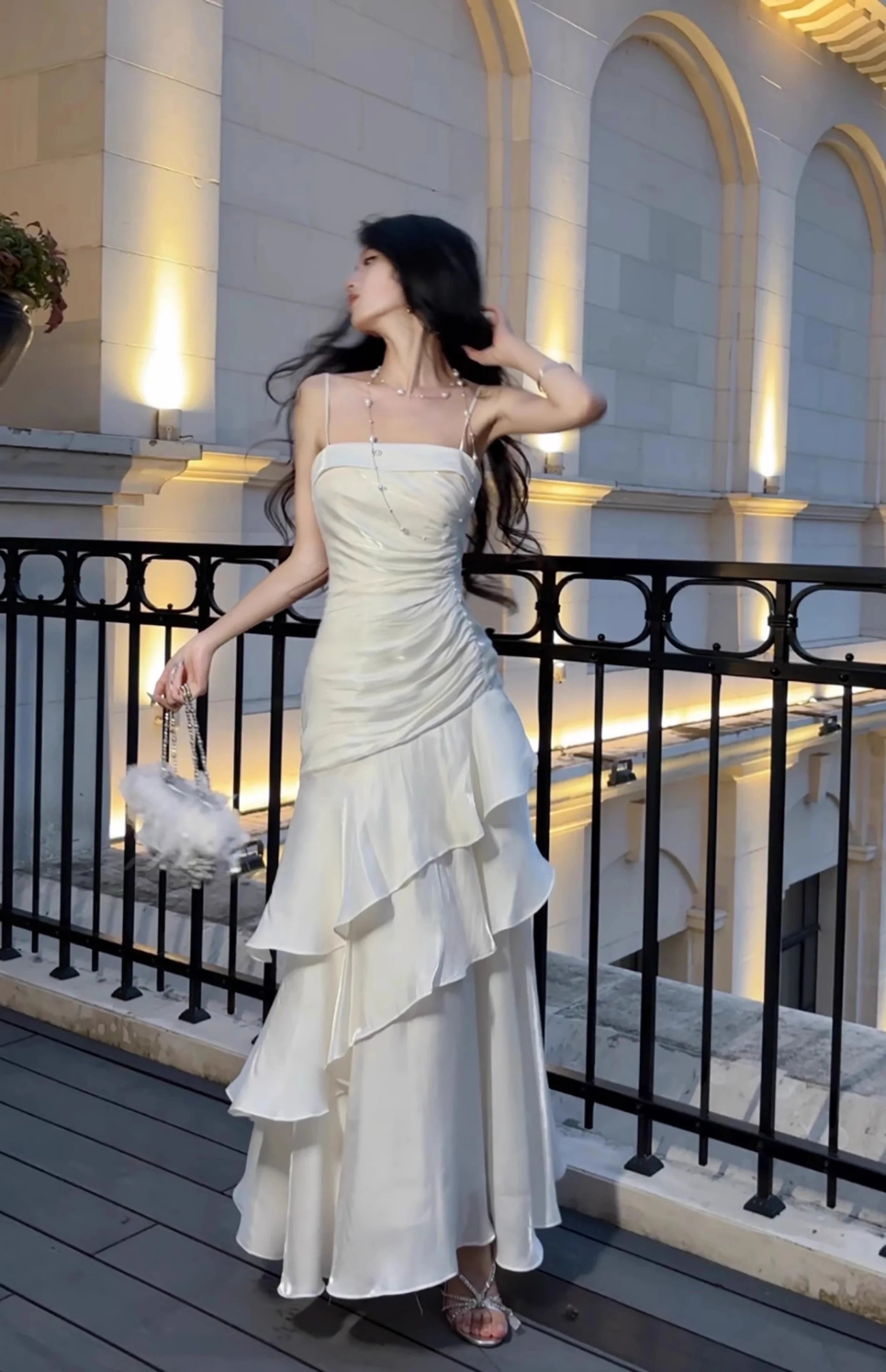 Elegant Spaghetti Strap Long Dress For Women Prom Gown