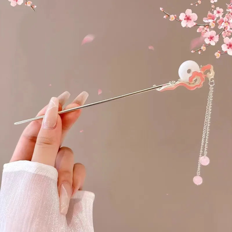 Romantic Chinese Style Hairpin Jewelry Accessory for Women and Girls Daily Wear