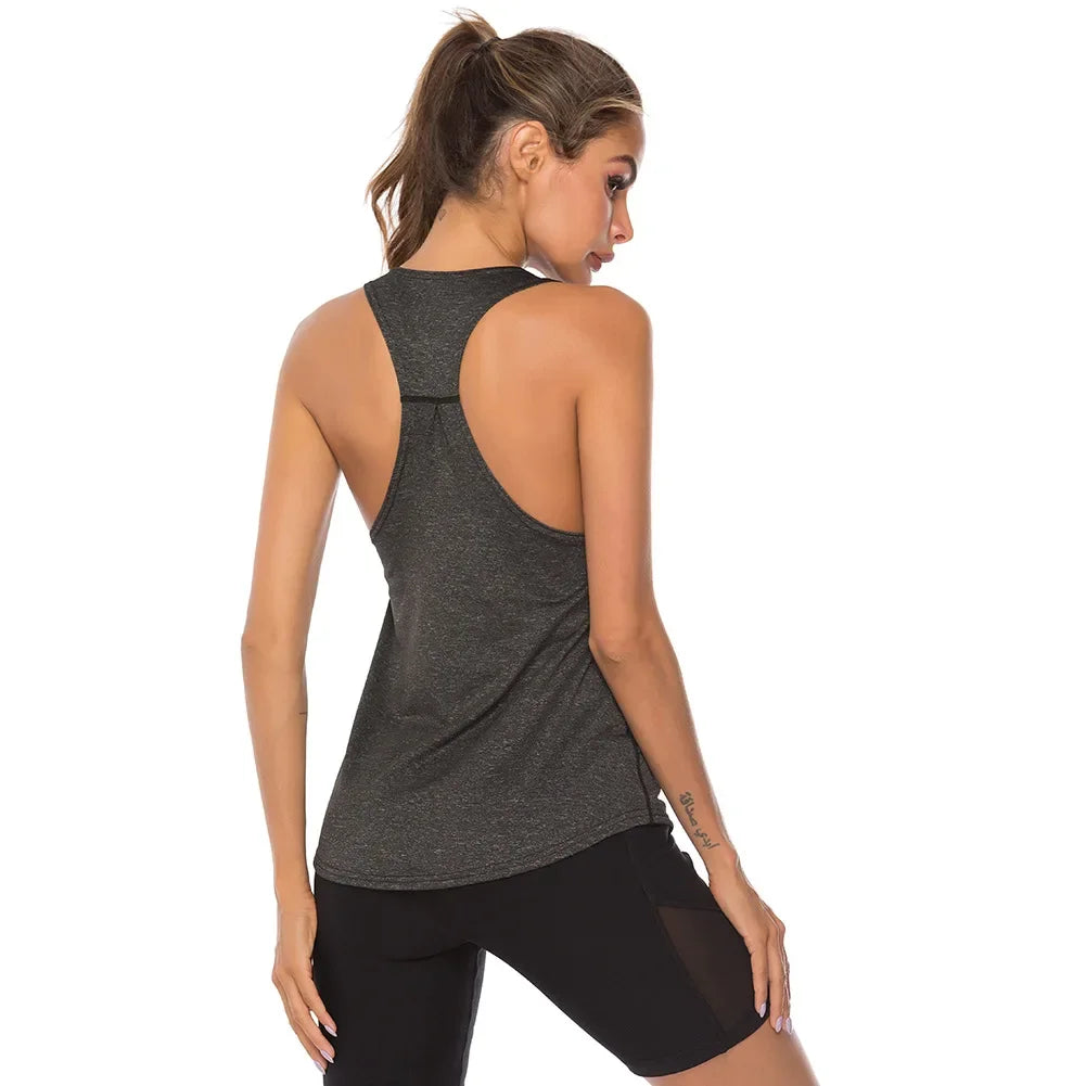 Women's Sleeveless Basic Tanks for Workout and Running - Quick Drying Breathable Sports Vest