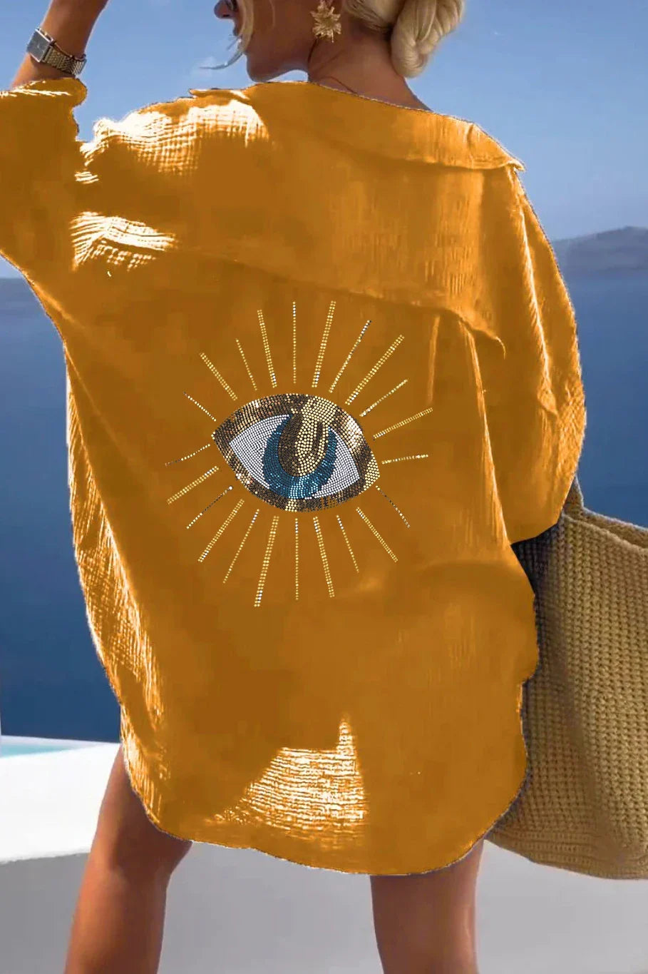 Women's Casual Cotton Linen Lapel Long Sleeve Shirt Autumn Winter Fashion Tunic