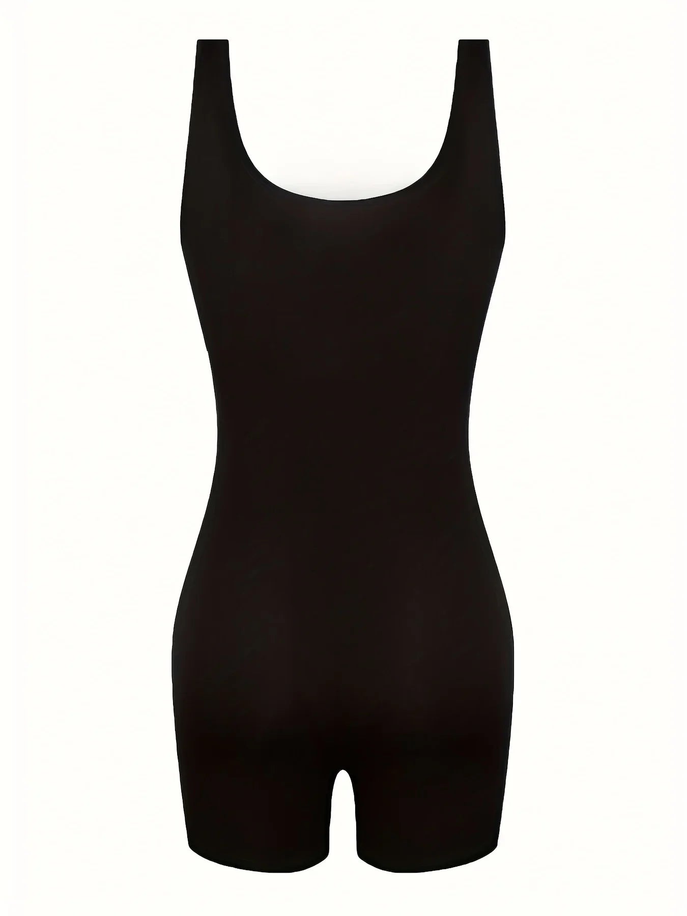 Sleeveless Backless Wireless Solid Color Tight Fit Jumpsuit for Yoga Exercise and Casual Wear