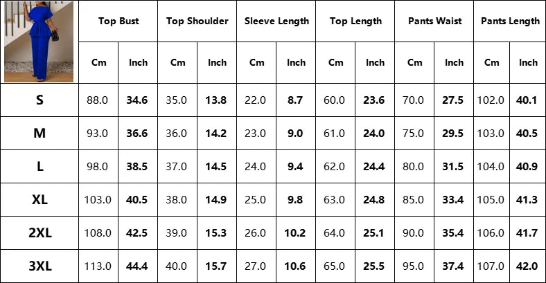 Women's Elegant 2 Piece Pants Set with Solid Blouse Short Sleeve O Neck and Long Trousers