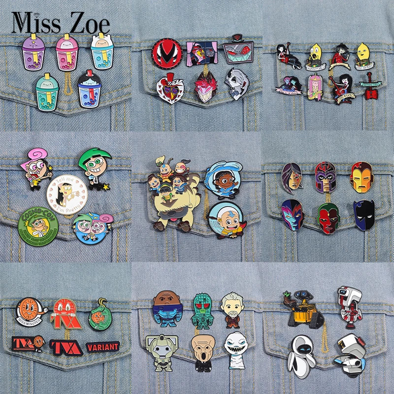 Cute Cartoon Anime Character Enamel Pins Custom Little Monk Brooches Funny Jewelry Gift for Friends