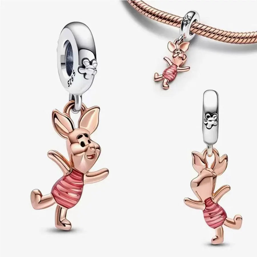 925 Sterling Silver Disney Pendant Beads for DIY Bracelets Perfect Women's Fashion Gift