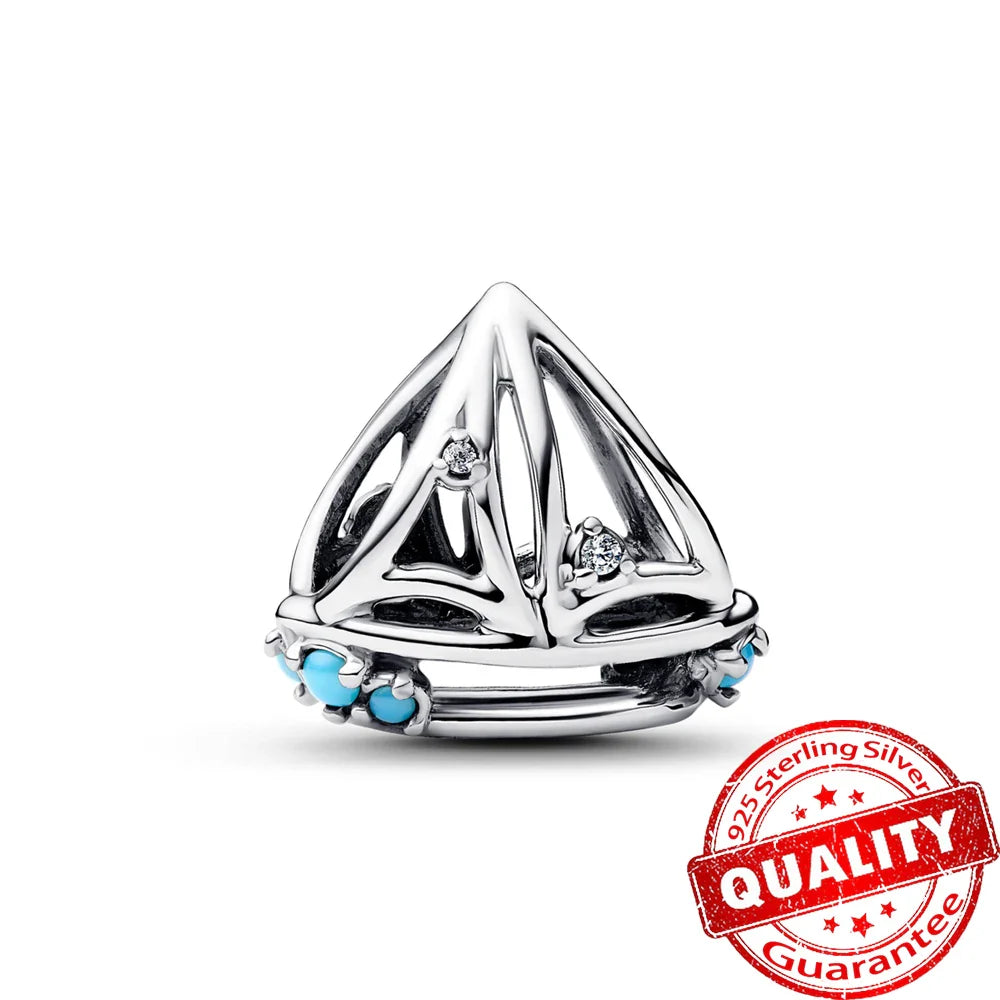 Underwater World 925 Sterling Silver Ocean Animal Pendant for DIY Bracelet or Necklace