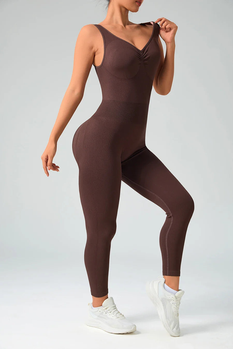Seamless One-Piece Jumpsuit for Women Tummy Control Gym Wear Butt-Lifting Yoga Fitness Overalls Sport Pants Activewear Leggings